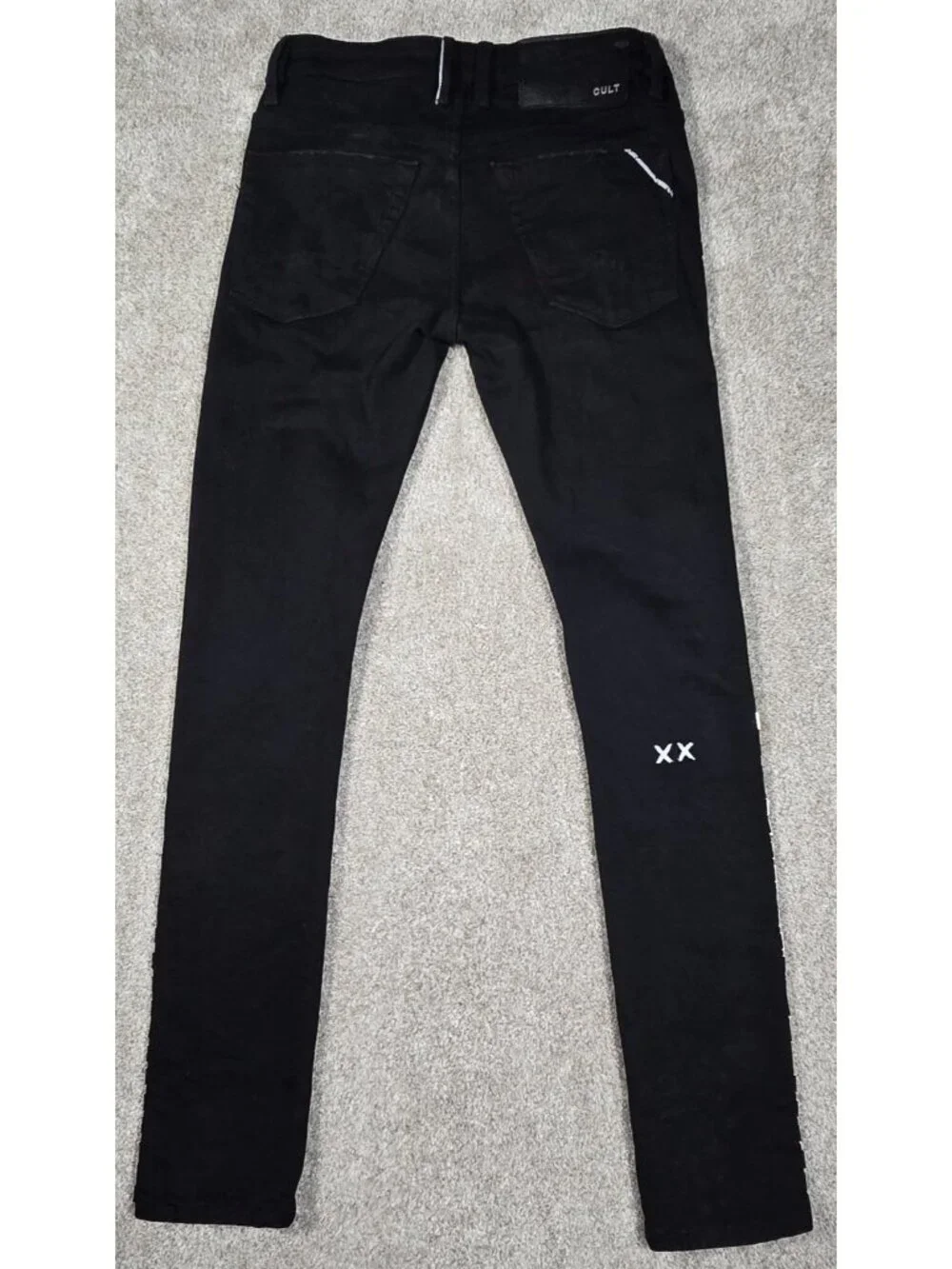 Cult of Individuality Jeans Punk Super Skinny Studded 622A1-SSO4V Black 30x32